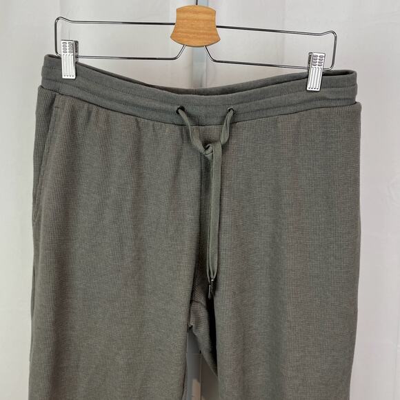 ONIA Size 2XL XXL Waffle Knit Cotton Blend Jogger Lounge Pants Drawstring Gray - Picture 4 of 10